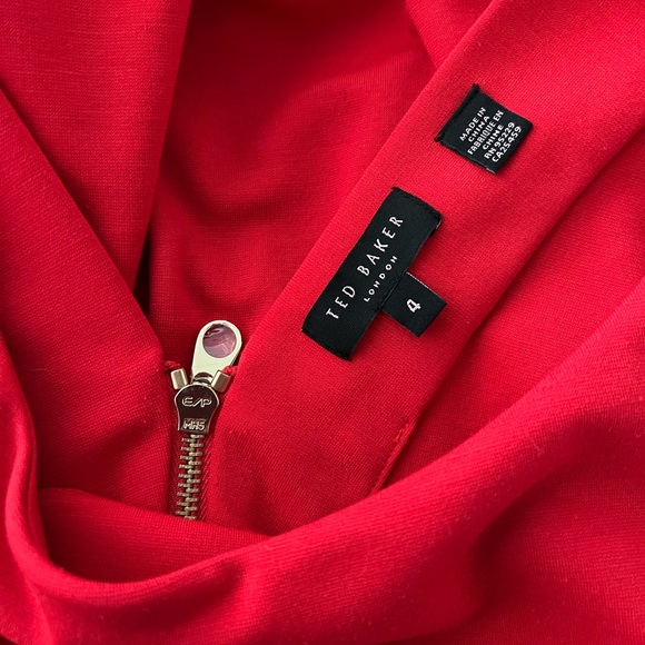 Ted Baker Red Sheath Tank Mini Dress - Picture 4 of 5